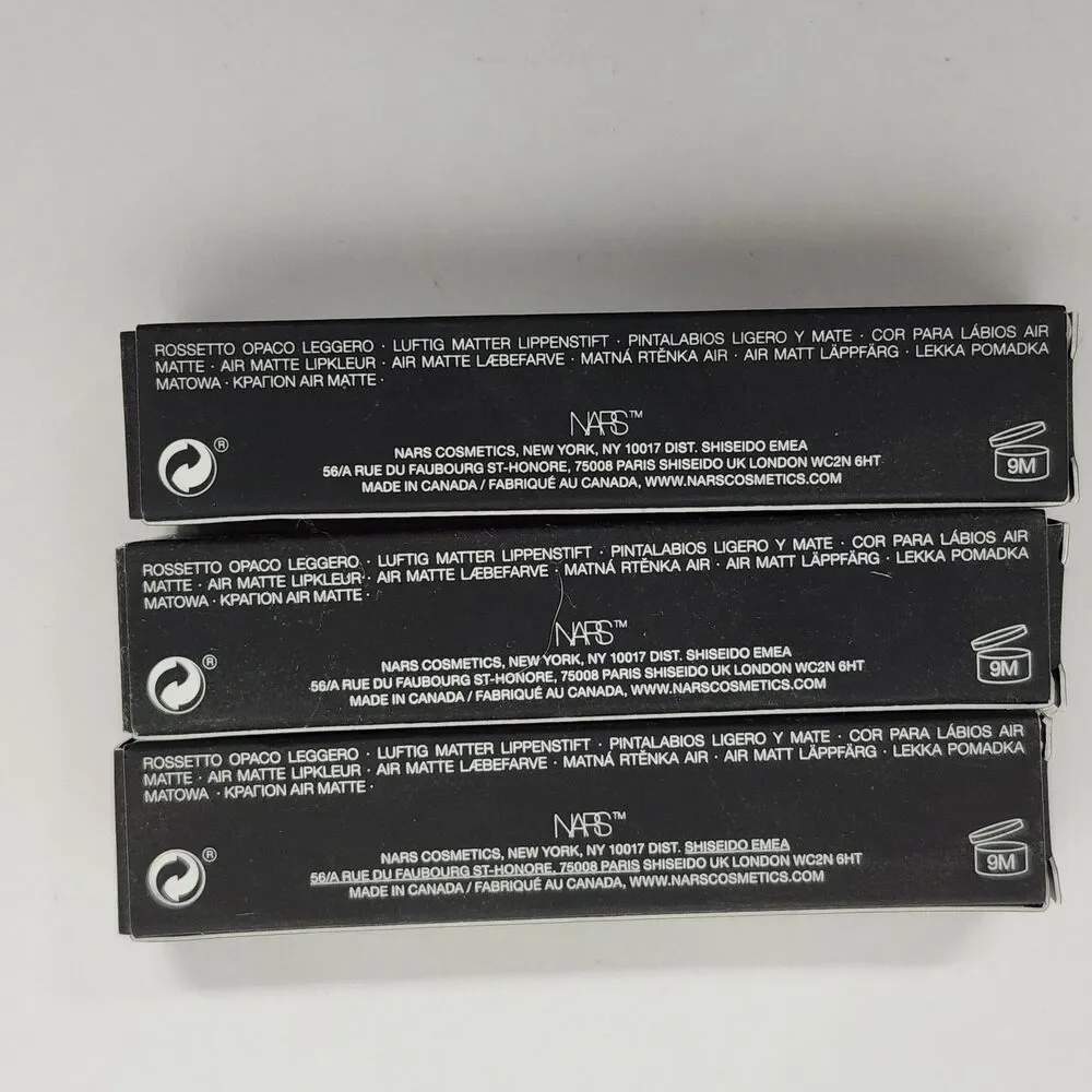 NARS Air Matte Lip Color Lipstick Dolce Vita, Gipsy, Shag - 3 PC Set NEW